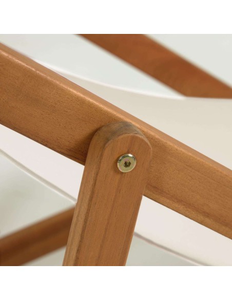 Hamaca plegable ADREDNA beige/acacia FSC 100% - Kave Home
