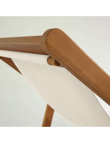 Hamaca plegable ADREDNA beige/acacia FSC 100% - Kave Home