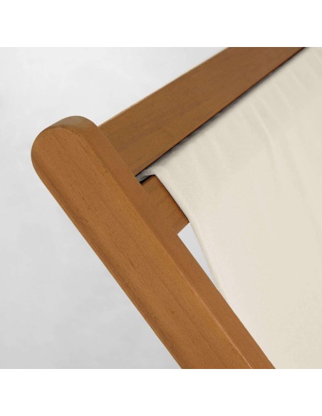 Hamaca plegable ADREDNA beige/acacia FSC 100% - Kave Home
