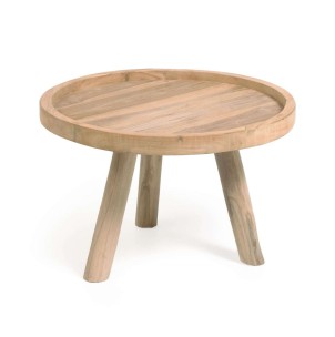 Mesa de centro redonda Glenda madera maciza teca Ø 55 cm; Vackart. CC2146M47. Vackart, tu tienda de diseño