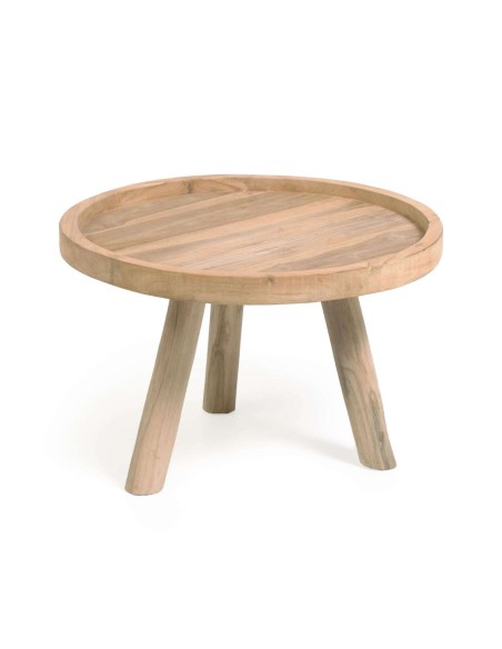 Mesa de centro redonda Glenda madera maciza teca Ø 55 cm - Kave Home