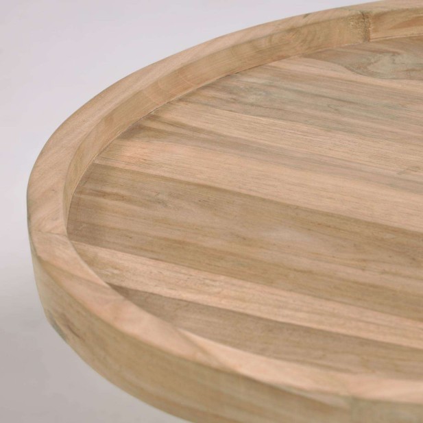 Mesa de centro redonda Glenda madera maciza teca Ø 55 cm - Kave Home Mesa de centro redonda Glenda madera maciza teca Ø 55 cm - Kave Home