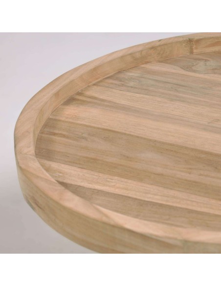 Mesa de centro redonda Glenda madera maciza teca Ø 55 cm - Kave Home