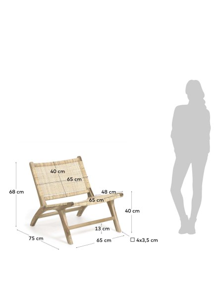 Sillón BEIDA madera maciza teca - Kave Home