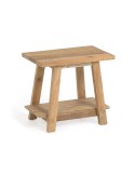 Reposapiés SAFARA madera maciza teca reciclada 50 x 32 cm - Kave Home
