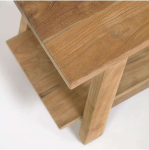 Reposapiés SAFARA madera maciza teca reciclada 50 x 32 cm - Kave Home 2