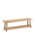 Banco SAFARA madera maciza teca reciclada 150 cm - Kave Home