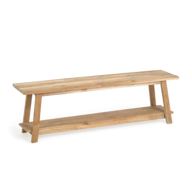 Banco SAFARA madera maciza teca reciclada 150 cm - Kave Home