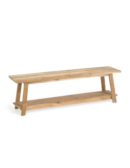 Banco SAFARA madera maciza teca reciclada 150 cm - Kave Home