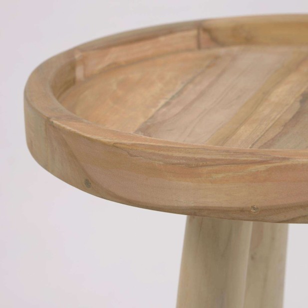 Mesa auxiliar GLENDA  Ø 35 cm madera maciza teca - Kave Home Mesa auxiliar GLENDA  Ø 35 cm madera maciza teca - Kave Home