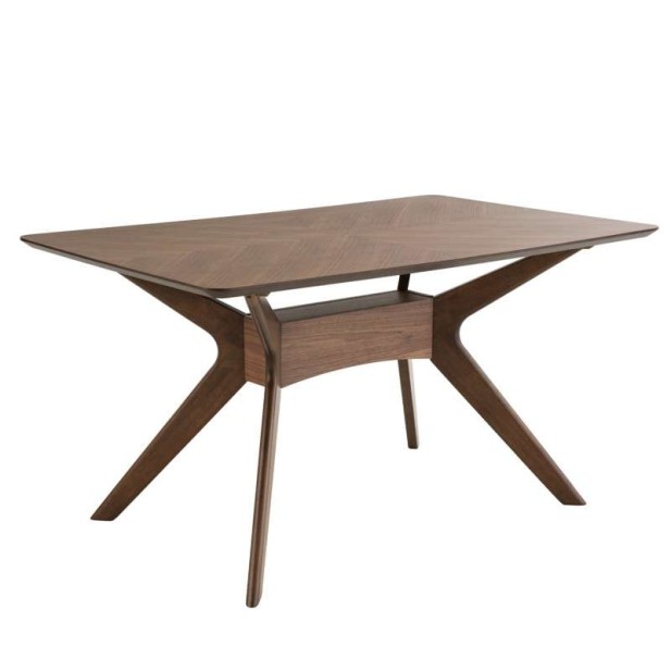 Mesa KULPT 140x90 cm de Comedor, Madera Nogal. Vackart