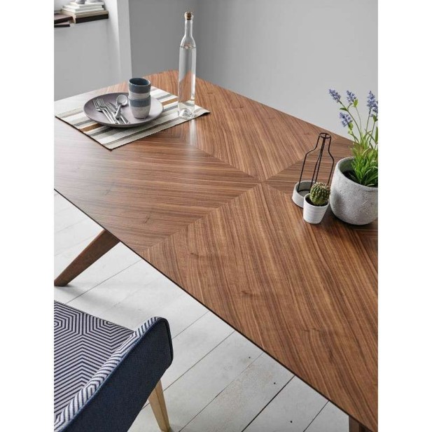 Mesa KULPT 140x90 cm de Comedor, Madera Nogal. Vackart Mesa KULPT 140x90 cm de Comedor, Madera Nogal. Vackart