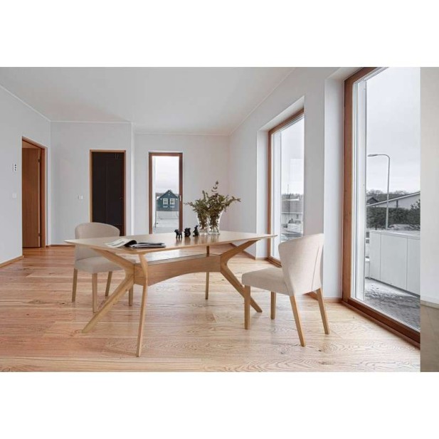 Mesa KULPT 140x90 cm de Comedor, Madera Roble. Vackart