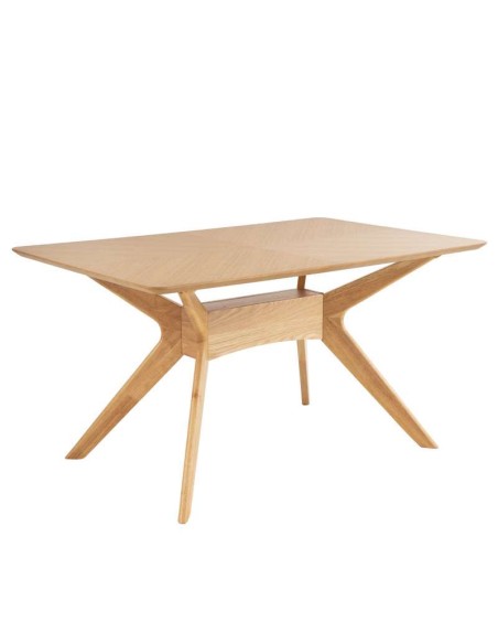 Mesa KULPT 140x90 cm de Comedor, Madera Roble. Vackart