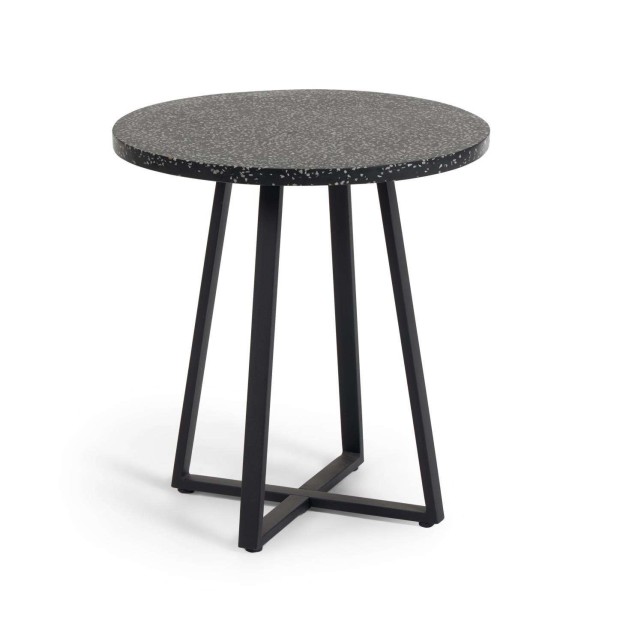 Mesa TELLA Ø 75 cm terrazo negro CC1972PR01 - Kave Home, Vackart