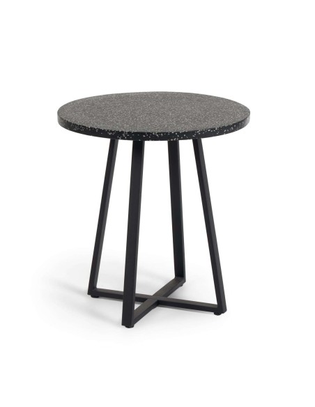 Mesa TELLA Ø 75 cm terrazo negro CC1972PR01 - Kave Home, Vackart