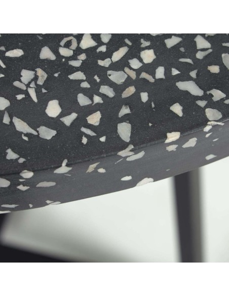 Mesa TELLA Ø 75 cm terrazo negro CC1972PR01 - Kave Home, Vackart