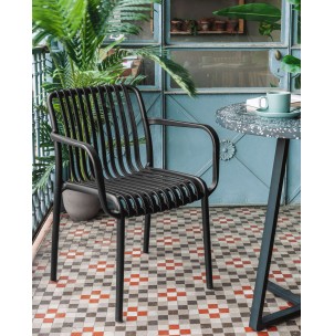 Silla con Brazos ISABELLINI, Plástico Negro - Kave Home. Vackart 2