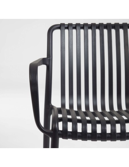 Silla con Brazos ISABELLINI, Plástico Negro - Kave Home. Vackart