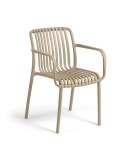 Silla con Brazos ISABELLINI, Plástico Beige - Kave Home