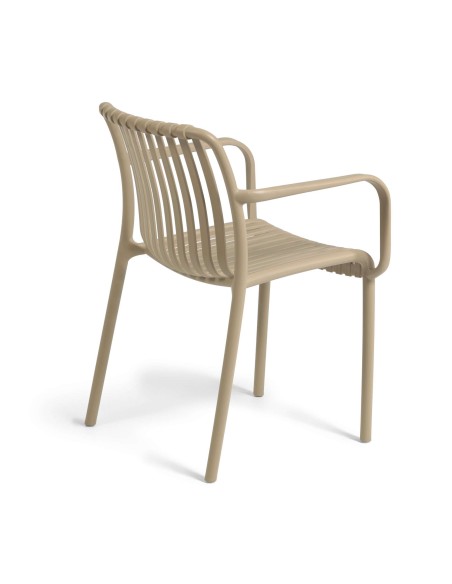 Silla con Brazos ISABELLINI, Plástico Beige - Kave Home. Vackart