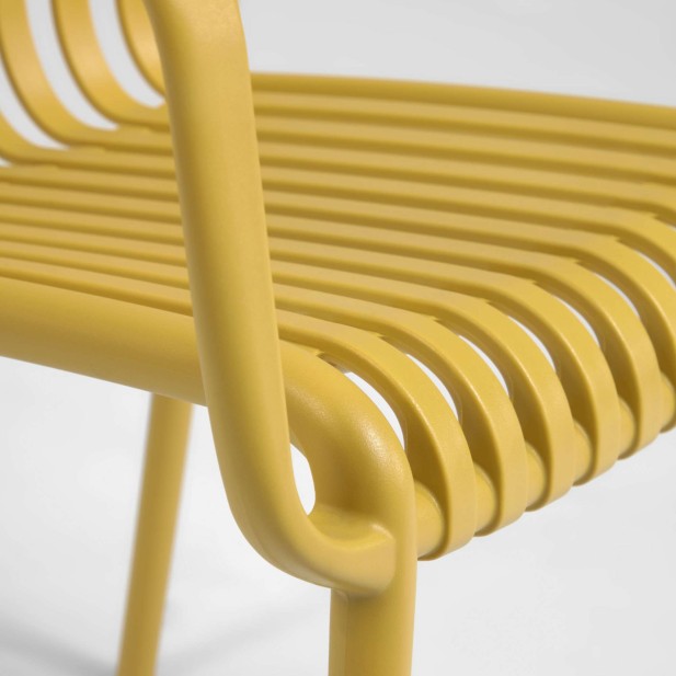 Silla con Brazos ISABELLINI, Plástico Amarillo - Kave Home. Vackart Silla con Brazos ISABELLINI, Plástico Amarillo - Kave Home. Vackart