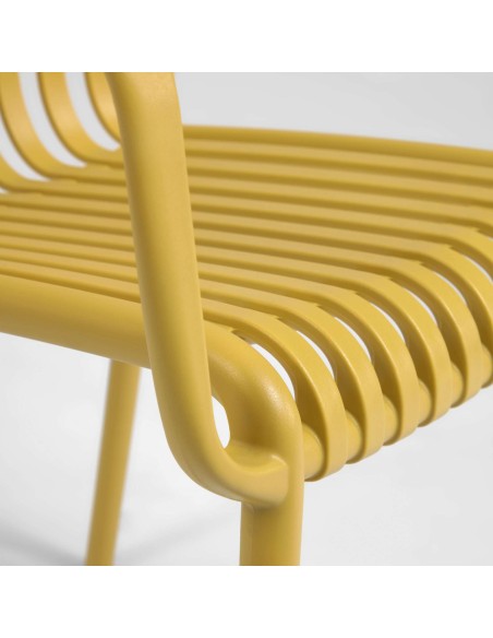 Silla con Brazos ISABELLINI, Plástico Amarillo - Kave Home. Vackart