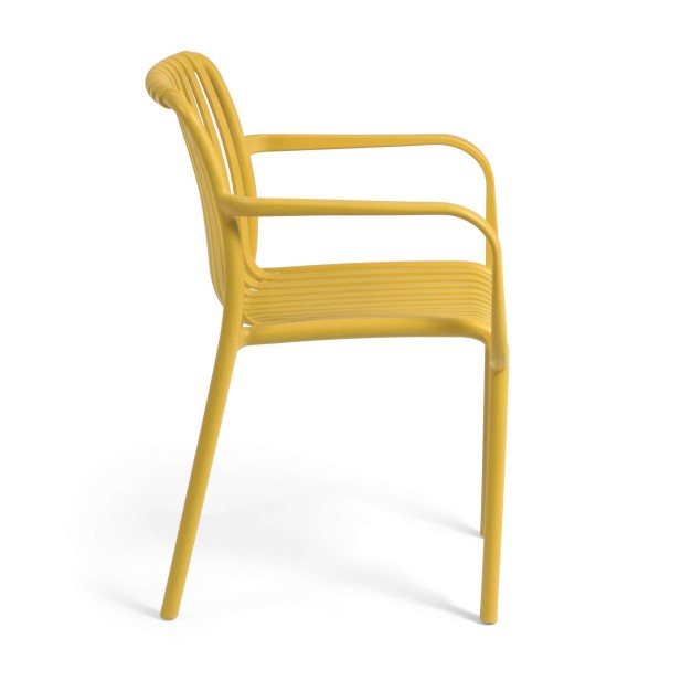 Silla con Brazos ISABELLINI, Plástico Amarillo - Kave Home. Vackart Silla con Brazos ISABELLINI, Plástico Amarillo - Kave Home. Vackart