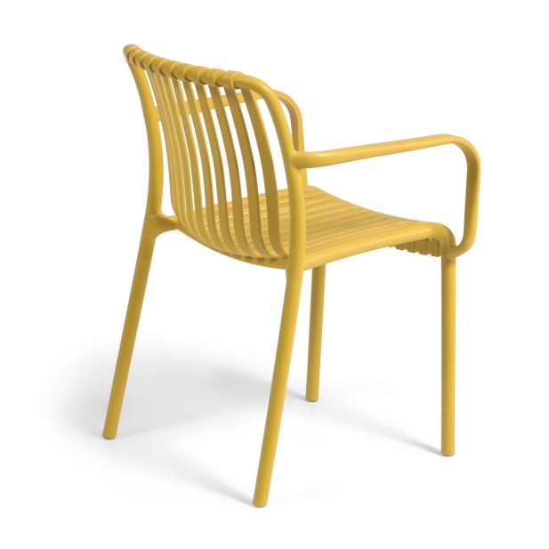 Silla con Brazos ISABELLINI, Plástico Amarillo - Kave Home. Vackart Silla con Brazos ISABELLINI, Plástico Amarillo - Kave Home. Vackart