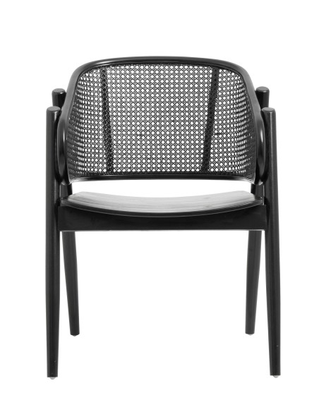 Sillón WICKY, Madera / Ratán Negro - Nordal. Vackart