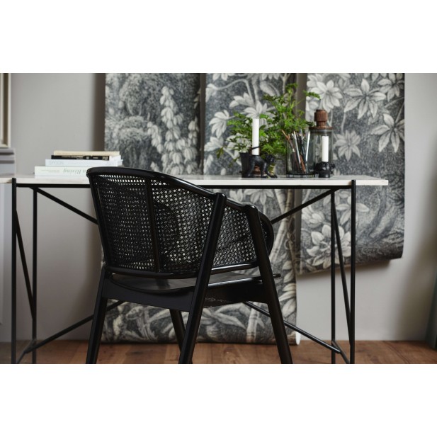 Sillón WICKY, Madera / Ratán Negro - Nordal. Vackart