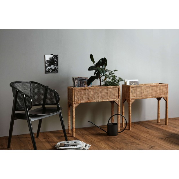 Sillón WICKY, Madera / Ratán Negro - Nordal. Vackart