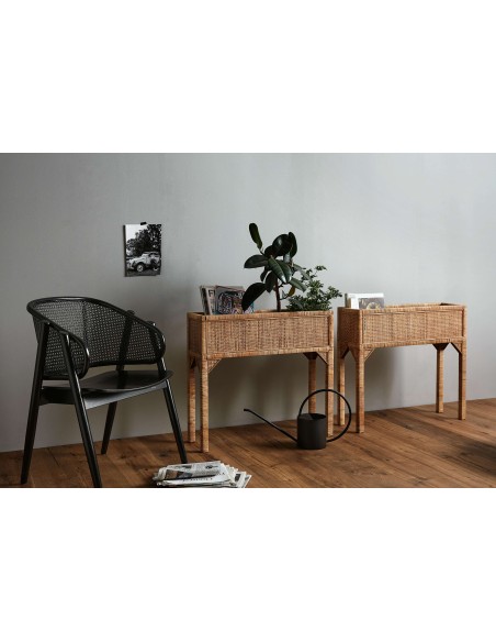 Sillón WICKY, Madera / Ratán Negro - Nordal. Vackart