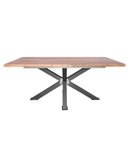 Mesa SINTRA BARNIZ 180x80 cm de Comedor, Metal / Madera Natural. Vackart