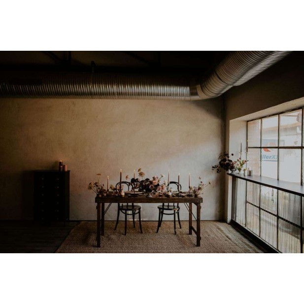 Mesa Plegable IMPERIAL 175x86 cm de Comedor, Madera Envejecida. Vackart