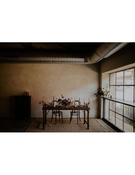 Mesa Plegable IMPERIAL 175x86 cm de Comedor, Madera Envejecida. Vackart