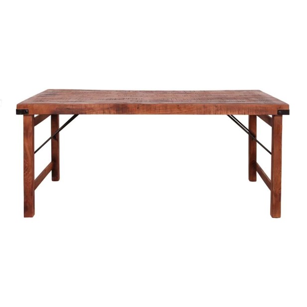 Mesa Plegable IMPERIAL 175x86 cm de Comedor, Madera Envejecida. Vackart