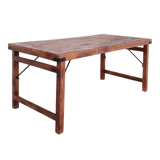Mesa Plegable IMPERIAL 175x86 cm de Comedor, Madera Envejecida. Vackart