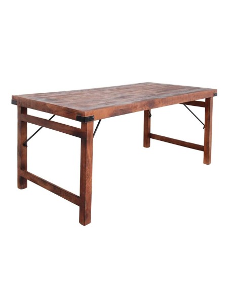 Mesa Plegable IMPERIAL 175x86 cm de Comedor, Madera Envejecida. Vackart
