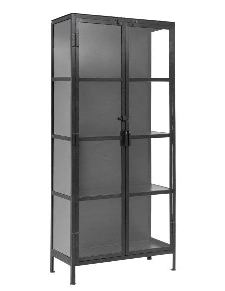 Vitrina PHOENIX, Metal Negro / Cristal - Nordal