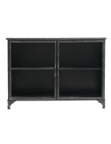 Aparador DOWNTOWN 104x74 cm, Metal Negro / Cristal - Nordal