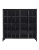 Aparador DOWNTOWN 120x114 cm, Metal Negro / Cristal - Nordal
