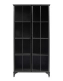Aparador DOWNTOWN 97x184 cm, Metal Negro / Cristal - Nordal