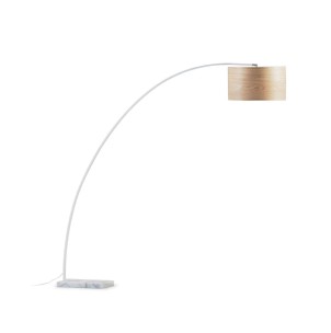 Lámpara de pie Juhe fresno/acero/mármol blanco - Kave Home/Vackart; A497M46. Lámpara de diseño en Vackart. La tienda de decoración online más cool