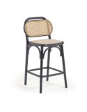 Taburete Doriane 65 cm olmo lacado negro - Kave Home
