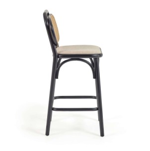 Taburete Doriane 65 cm olmo lacado negro - Kave Home 2