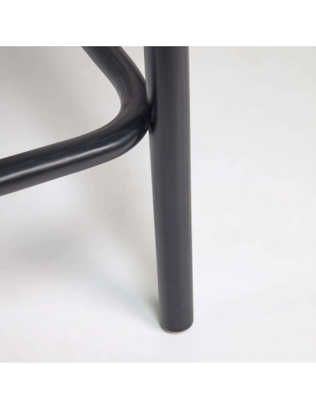 Taburete Doriane 65 cm olmo lacado negro - Kave Home