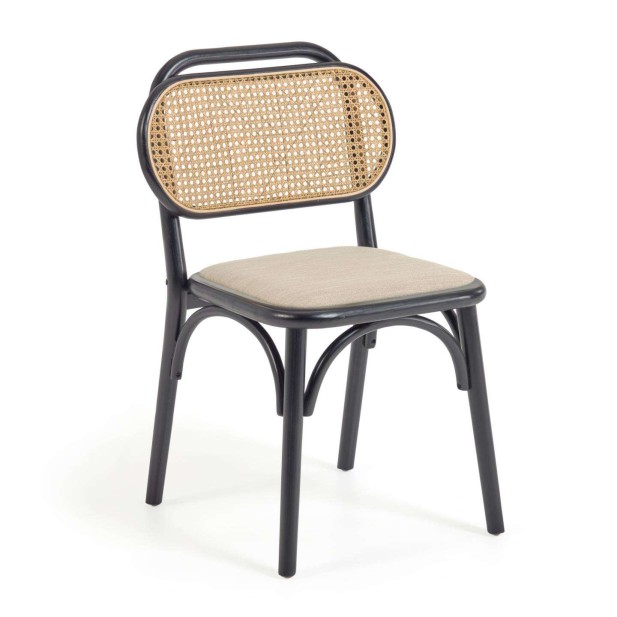 Silla Doriane olmo lacado negro  - Kave Home