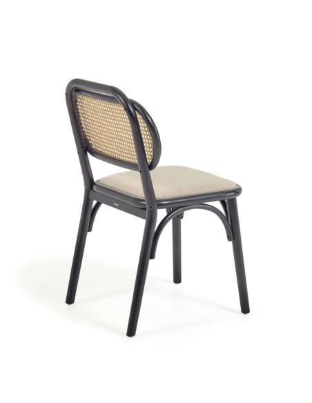 Silla Doriane olmo lacado negro - Kave Home