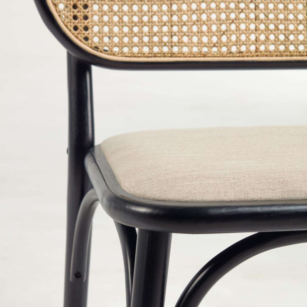 Silla Doriane olmo lacado negro  - Kave Home Silla Doriane olmo lacado negro  - Kave Home